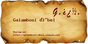 Galambosi Ábel névjegykártya