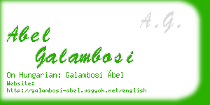abel galambosi business card