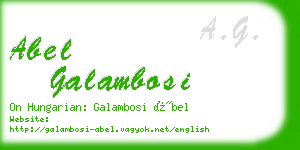 abel galambosi business card